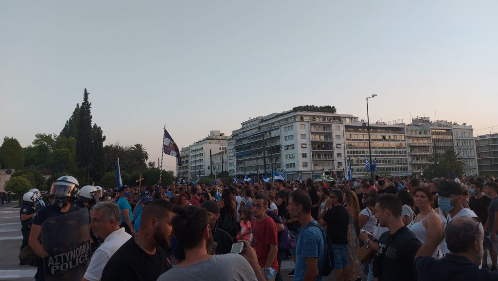 athens covid demonstration