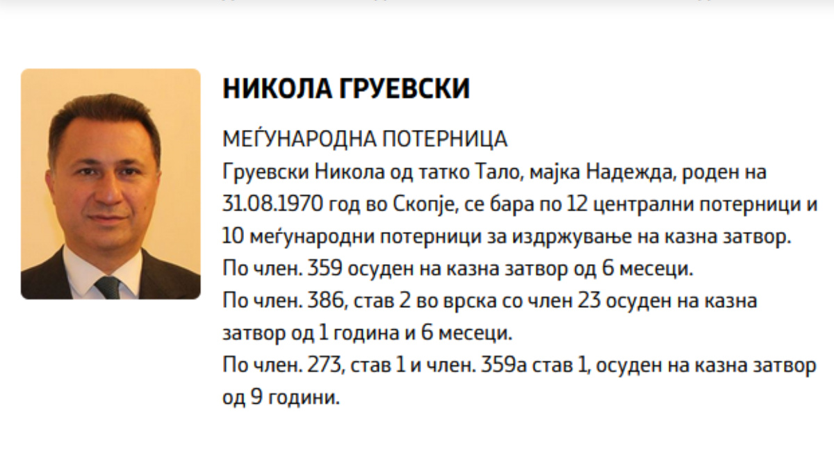 СДСМ: Зошто Филков ги држи во фиока документите за екстрадиција на Груевски?